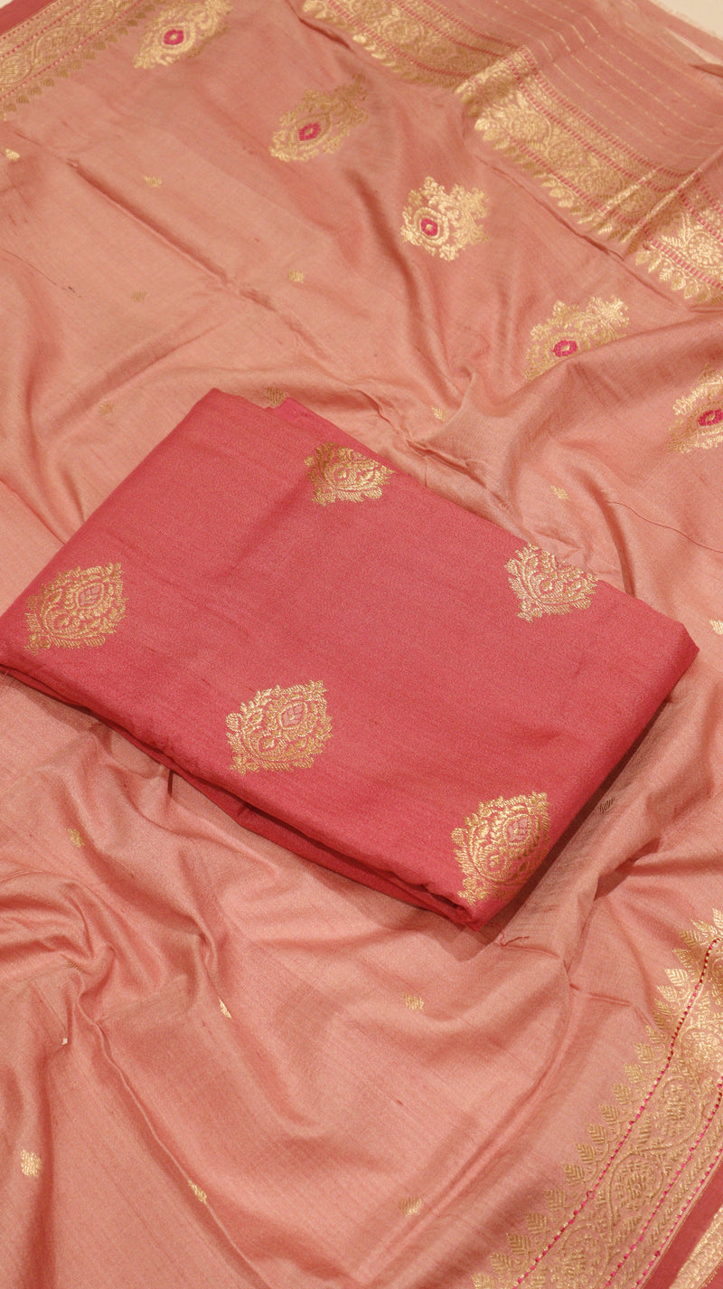 Handloom Pure Tussar Silk Suit Set