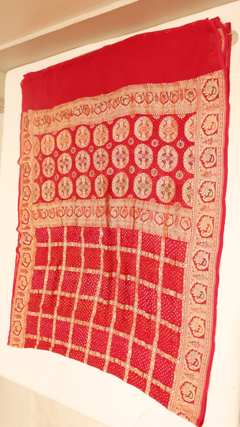 Gharchola Bandhej Khaddi Georgette Saree