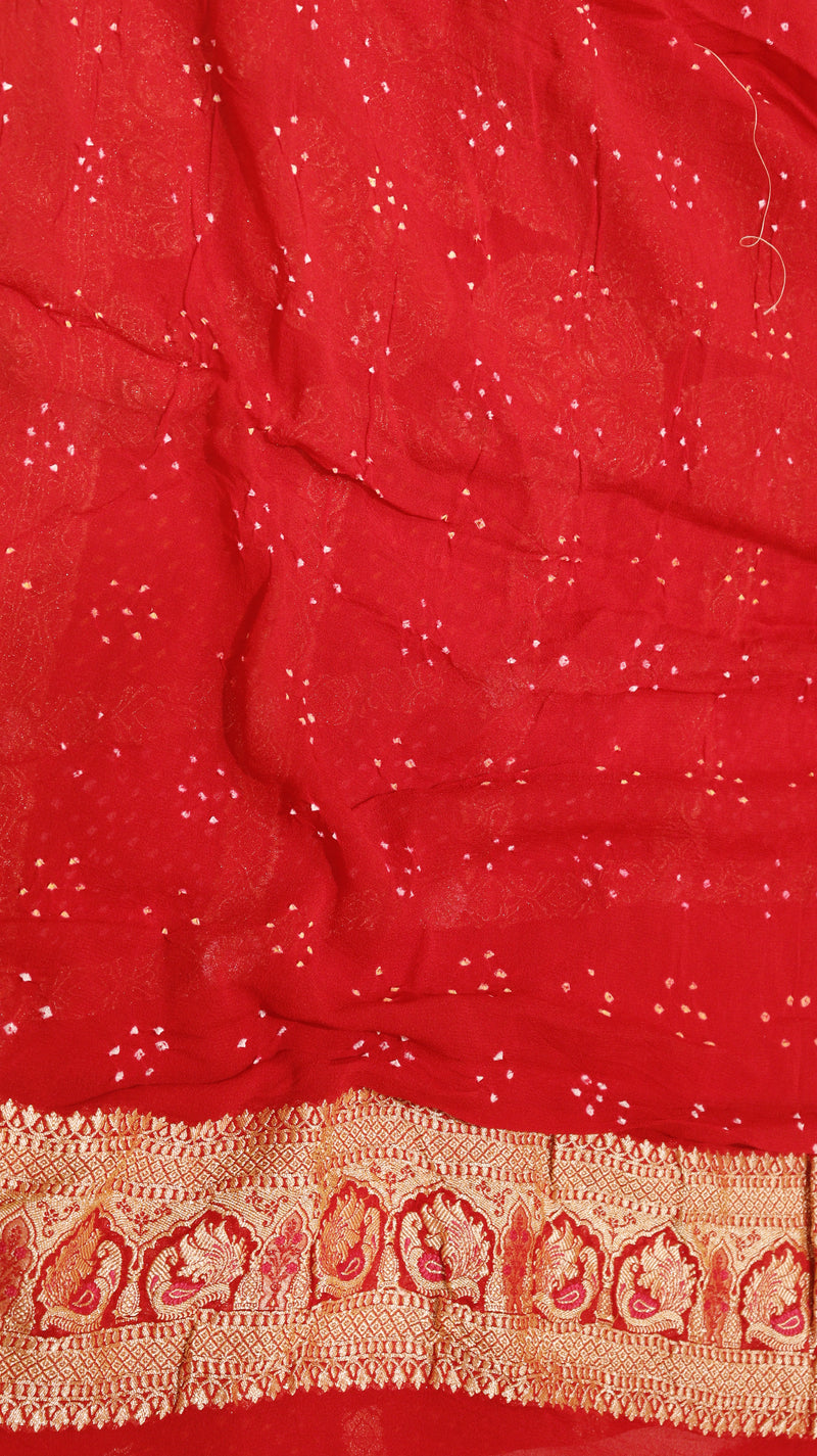 Gharchola Bandhej Khaddi Georgette Saree
