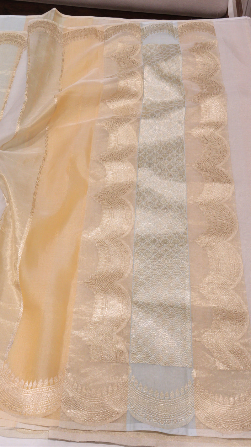 Pure Kora Tissue Rangkaat Saree