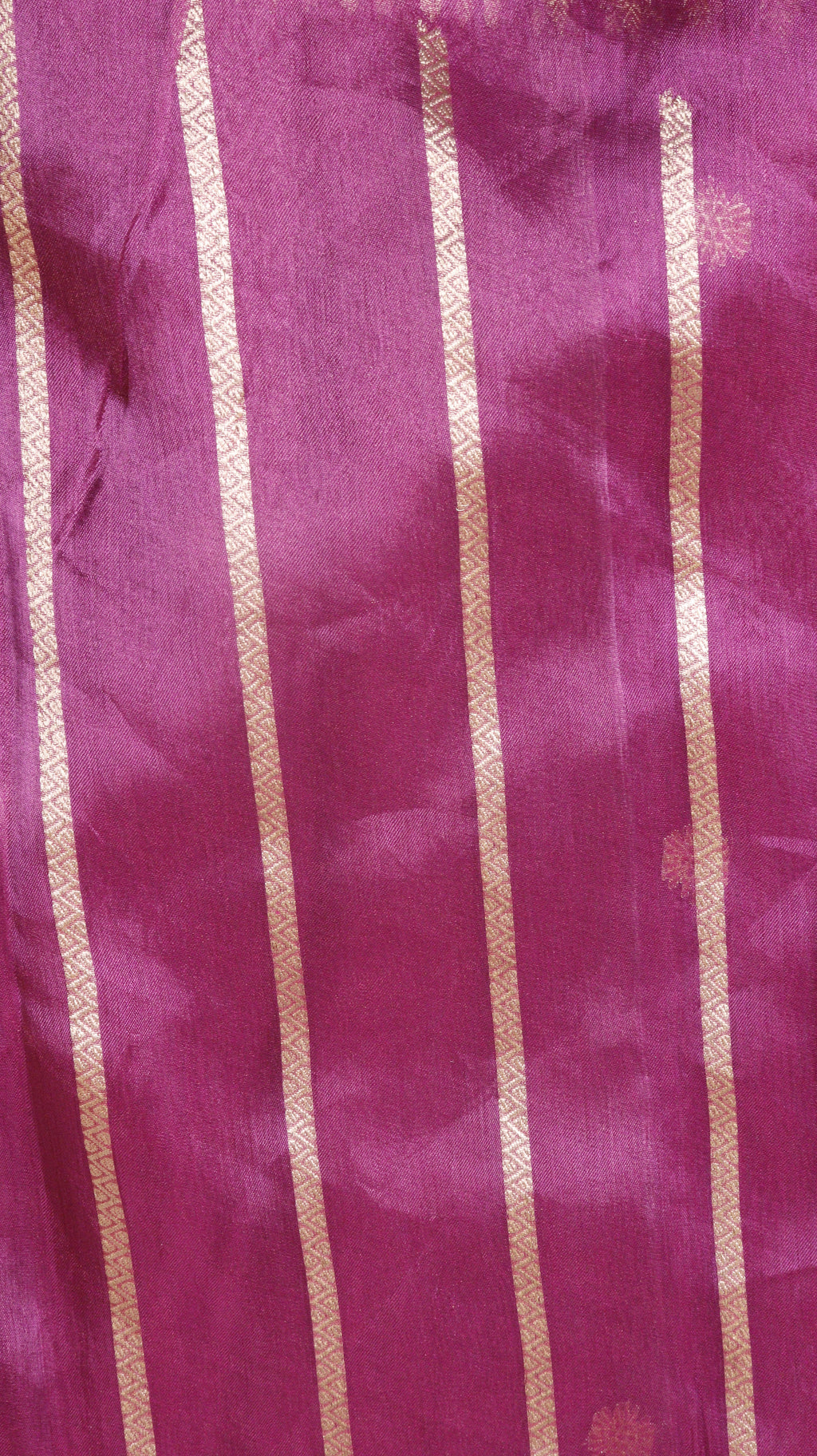 Pre-Order : Pink Pure Tissue Silk Handloom Saree with Stripe Blouse
