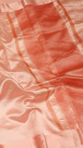 Baby Pink Dupion Silk Handloom Saree with Satin Border