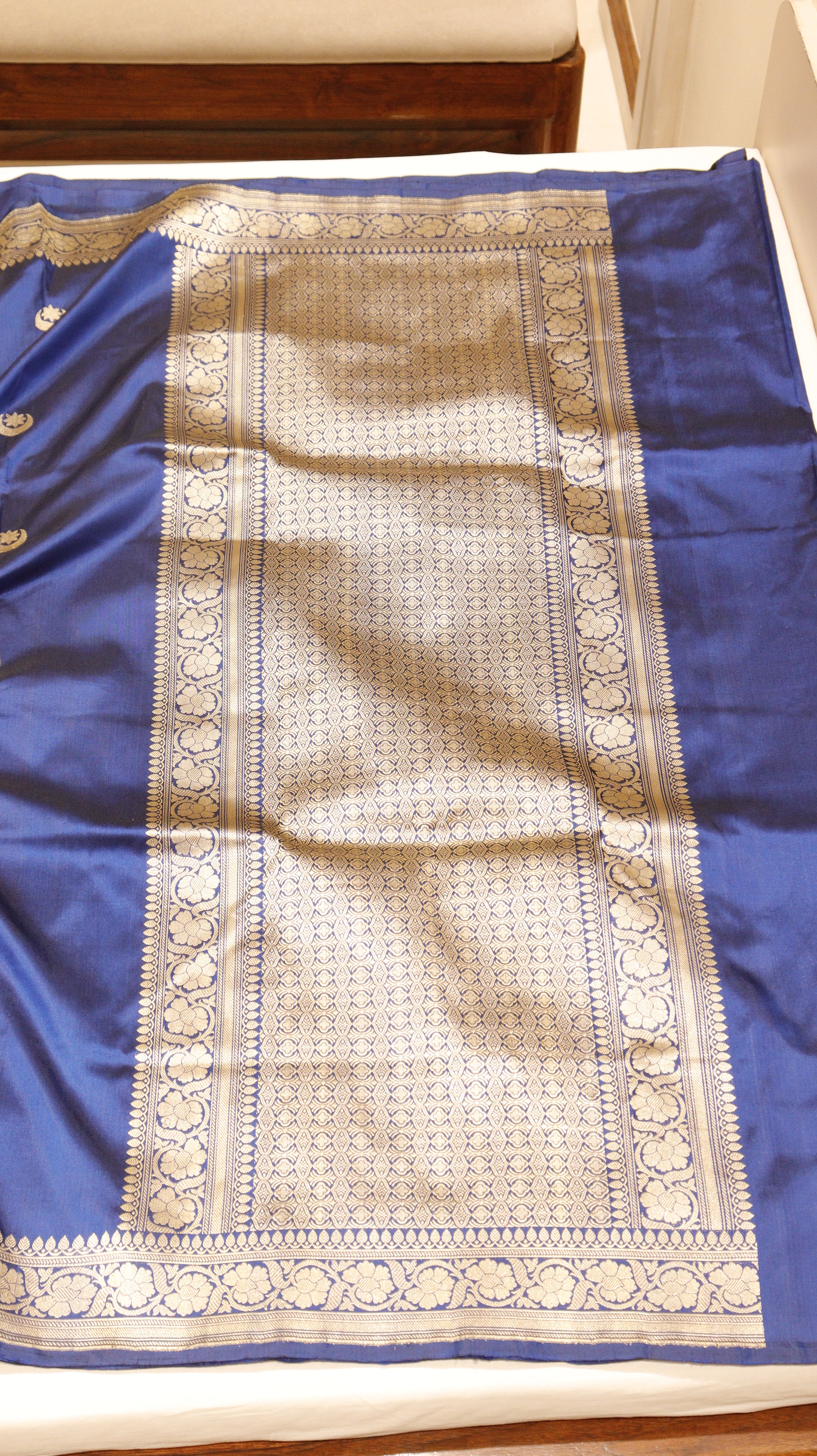 Pre-Order : Chand Phool Katan Silk Saree