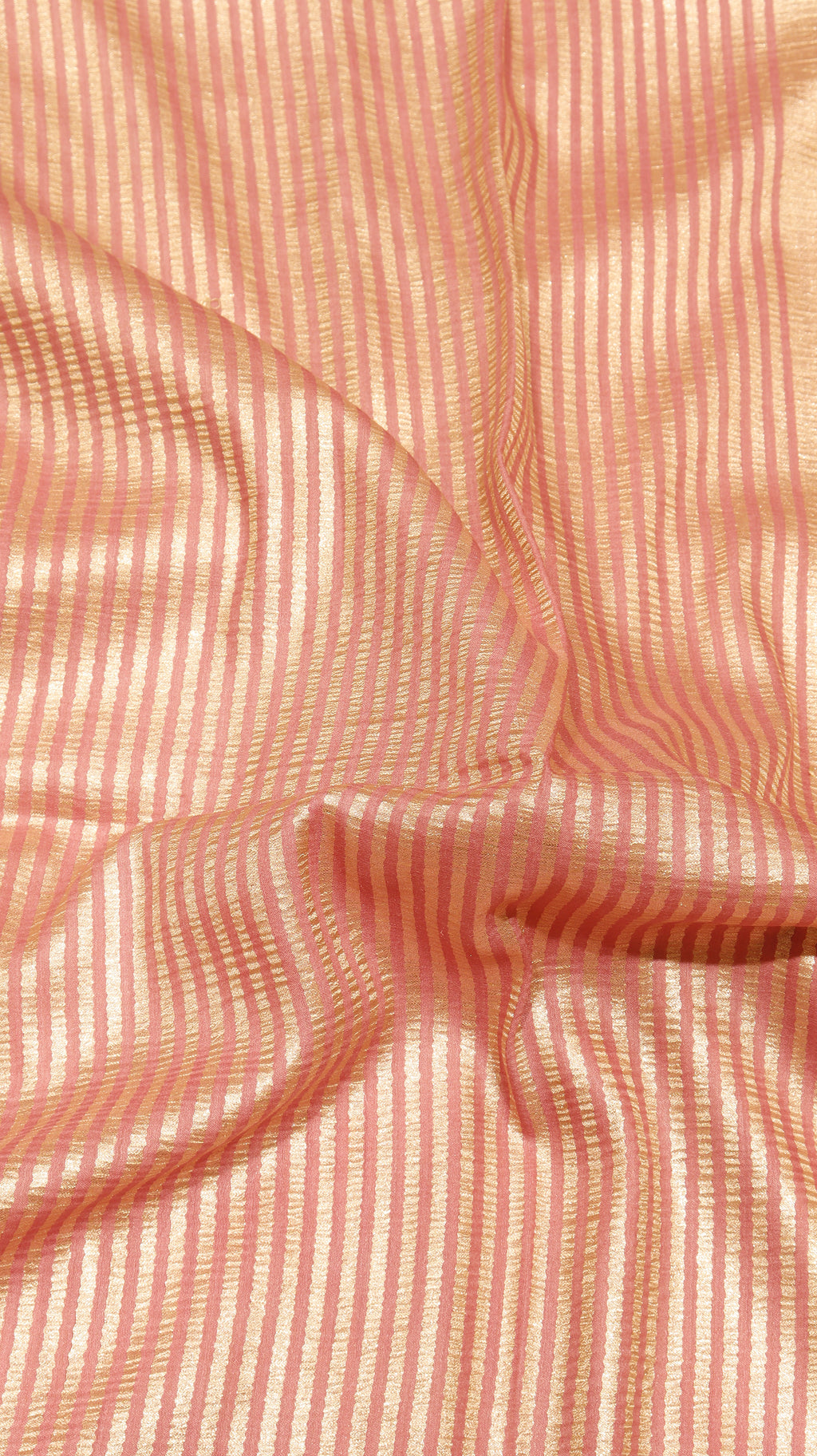 Soft Peach Purple Pure Moonga Silk Handloom Saree with Stripes