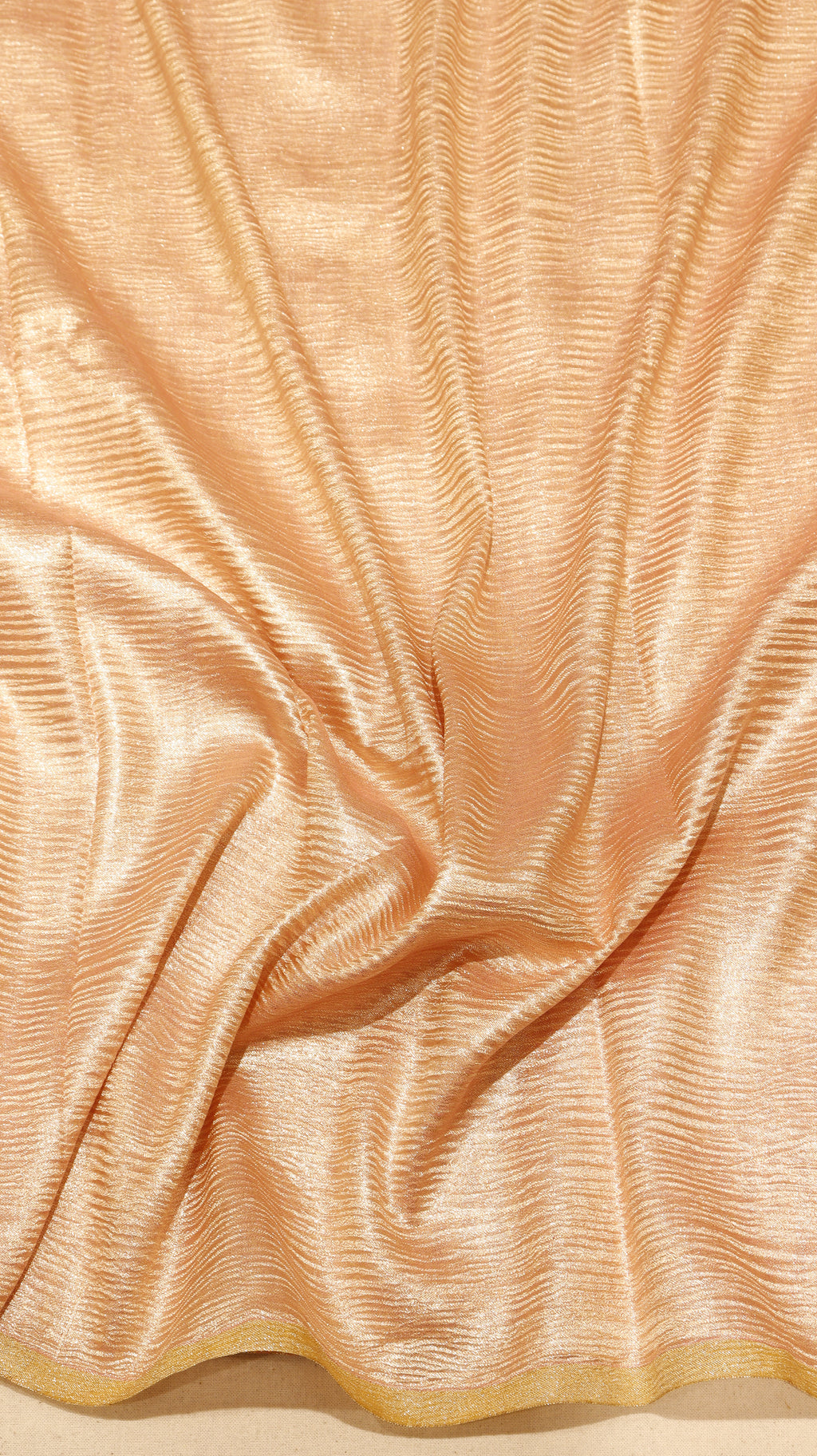 Soft Peach Purple Pure Moonga Silk Handloom Saree with Stripes