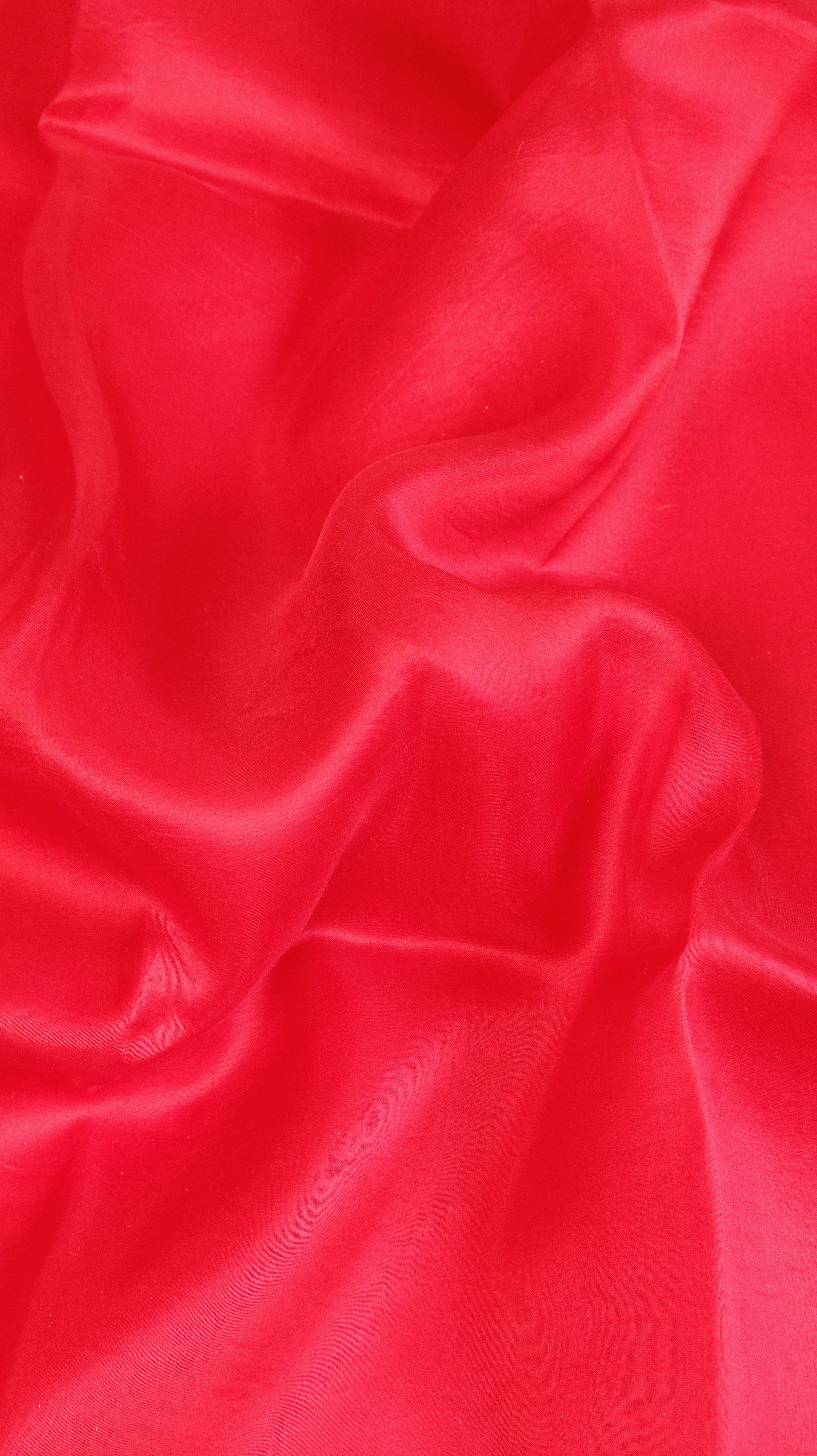 Pre-Order : Red Pure Kora Silk Handloom Saree with Stripe Blouse