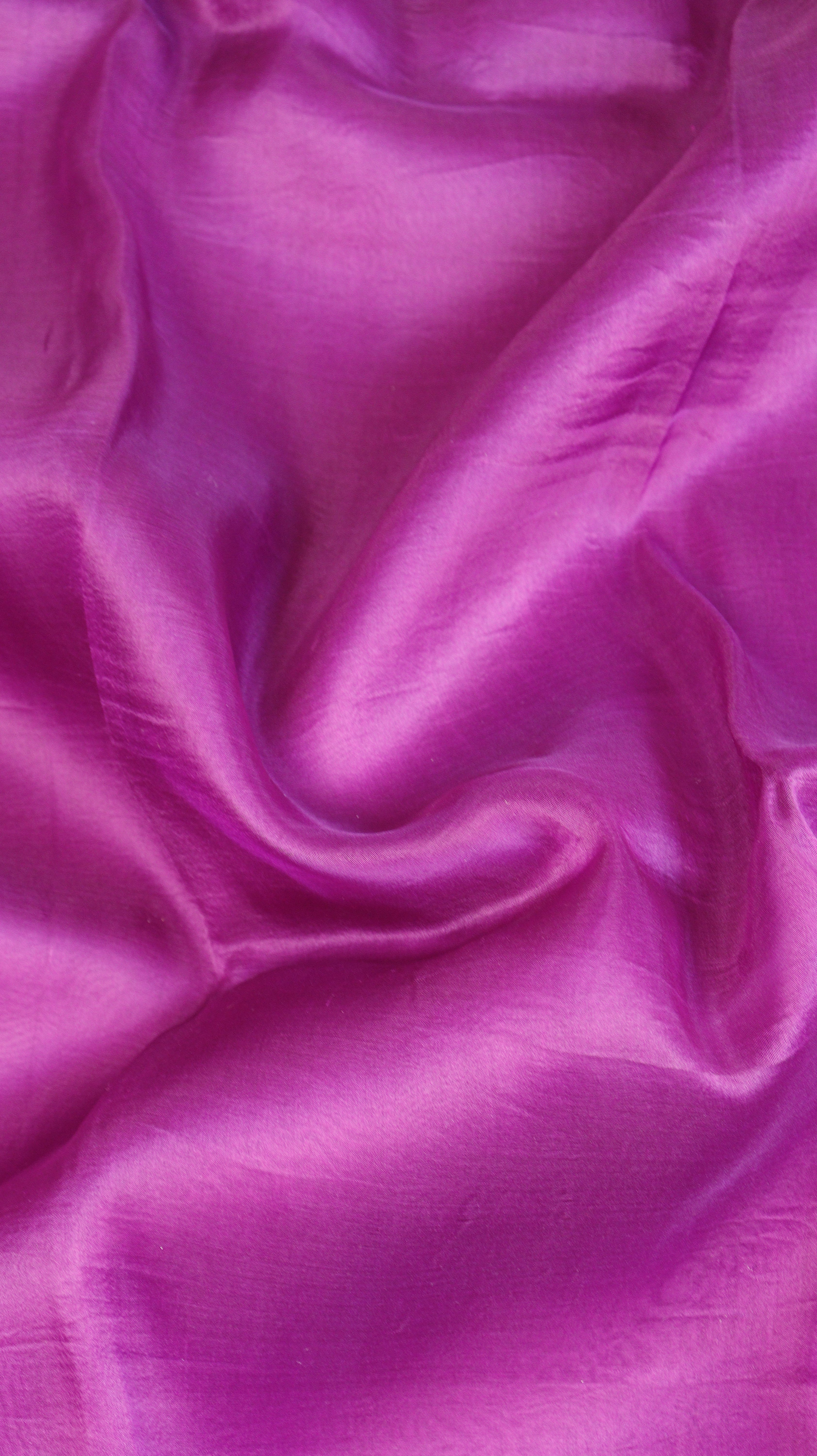 Pre-Order : Magenta Pink Pure Kora Silk Handloom Saree with Stripe Blouse