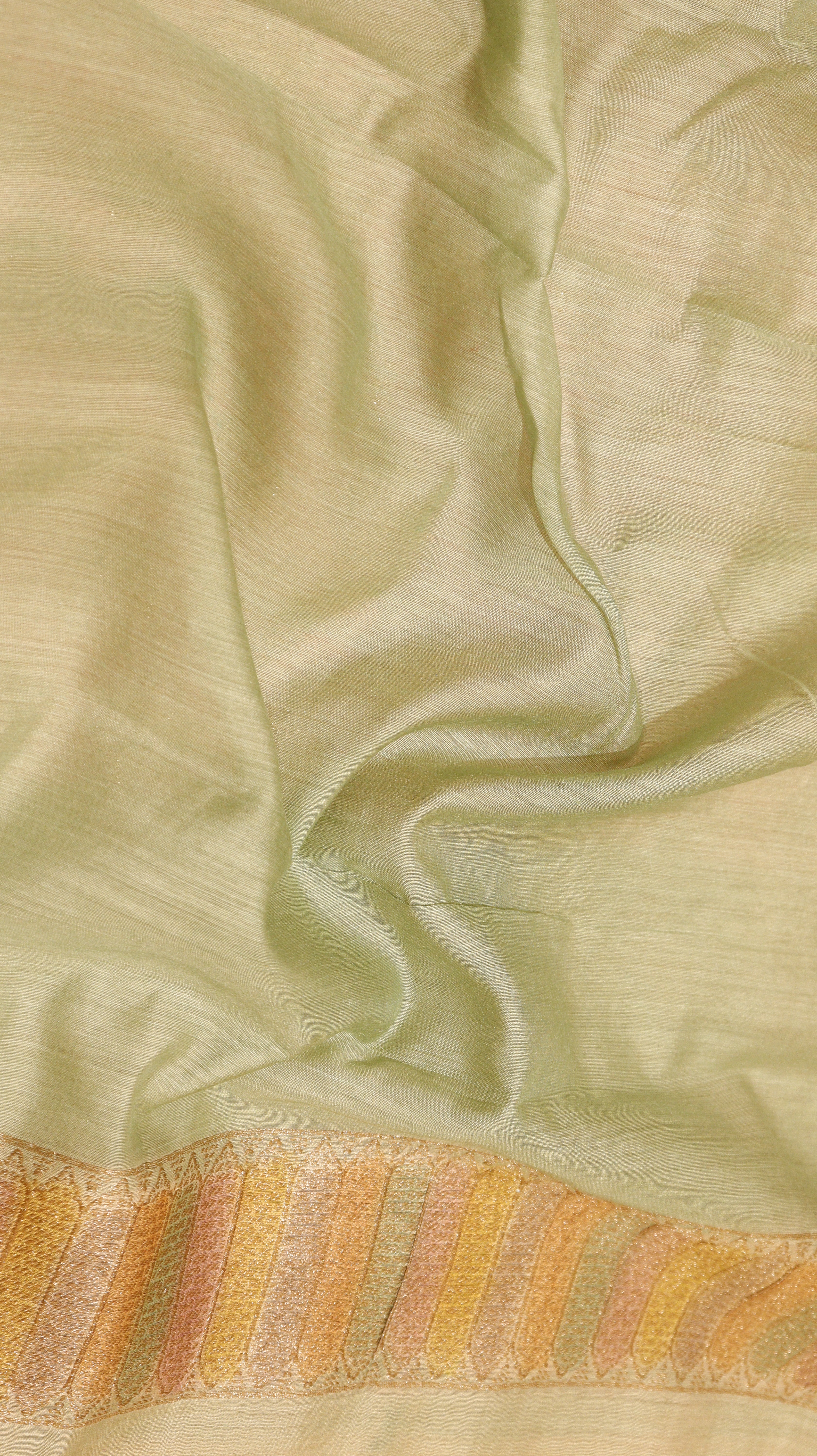 Peach Pure Moonga Muslin Handloom Saree