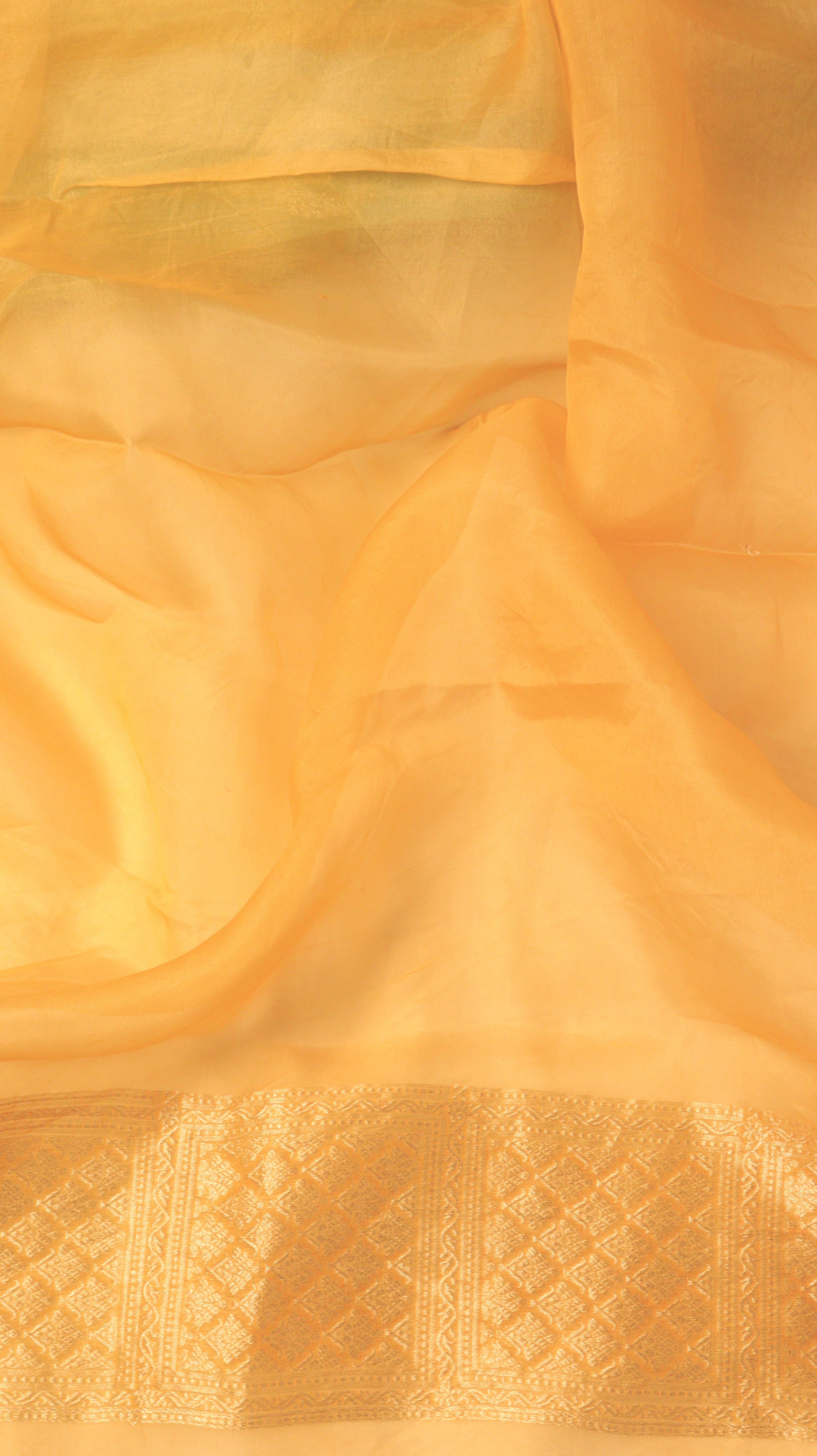 Soft Green Pure Kora Silk Handloom Saree with Contrast Border