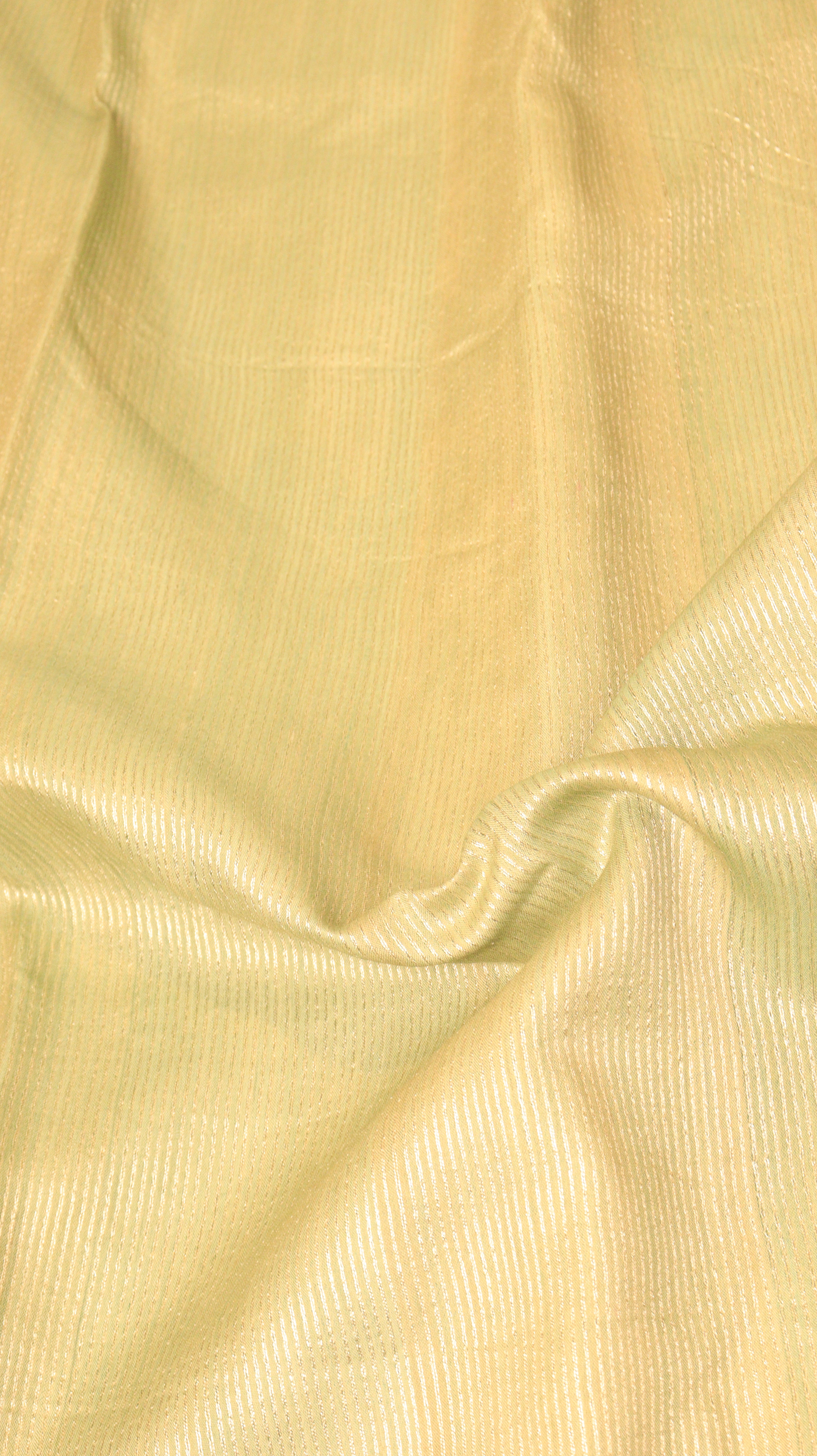 Pastel Green Pure Tussar Silk Handloom Saree with Kora Pallu