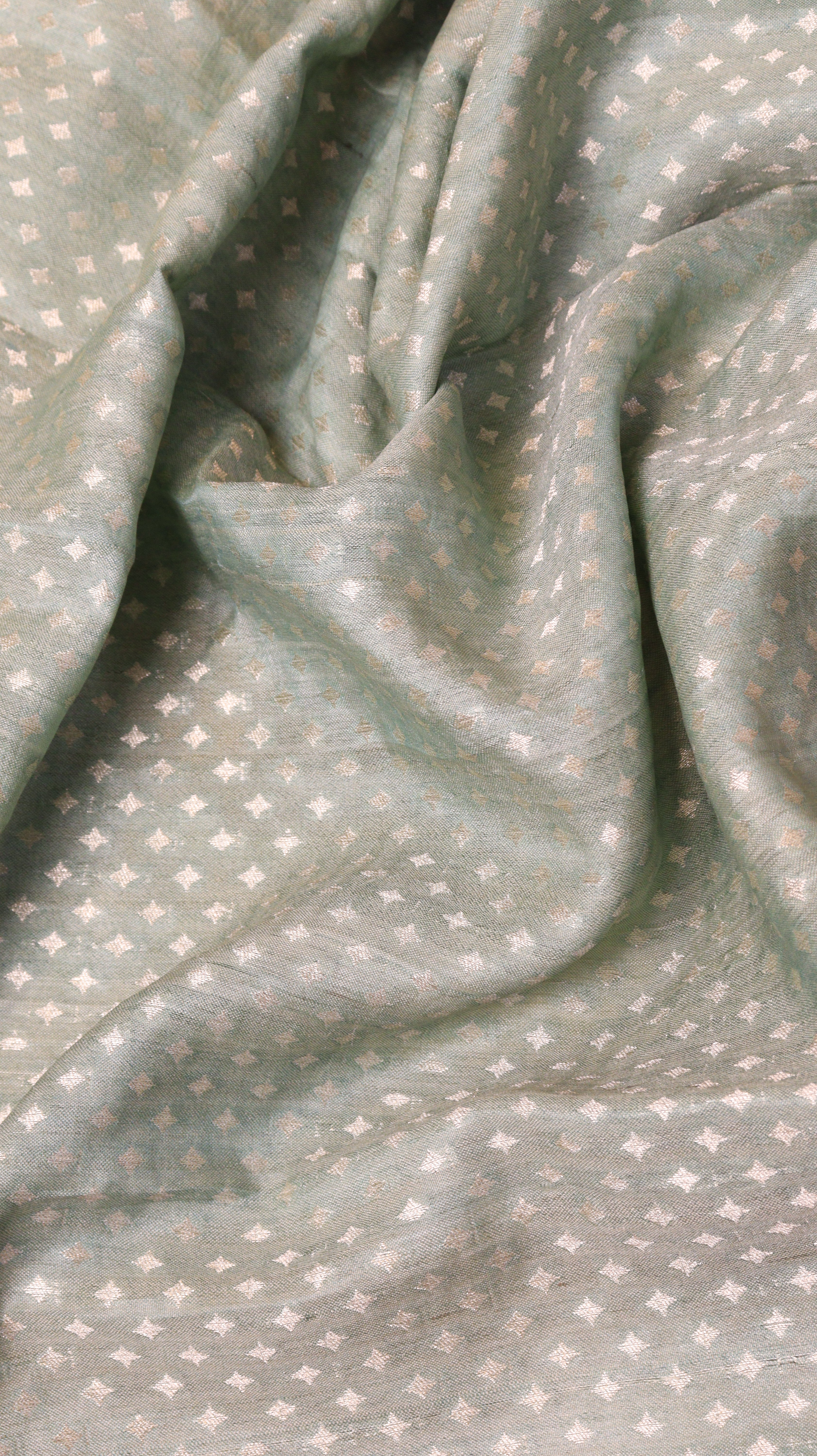 Yellow Pure Tussar Silk Handloom Saree with Kora Pallu