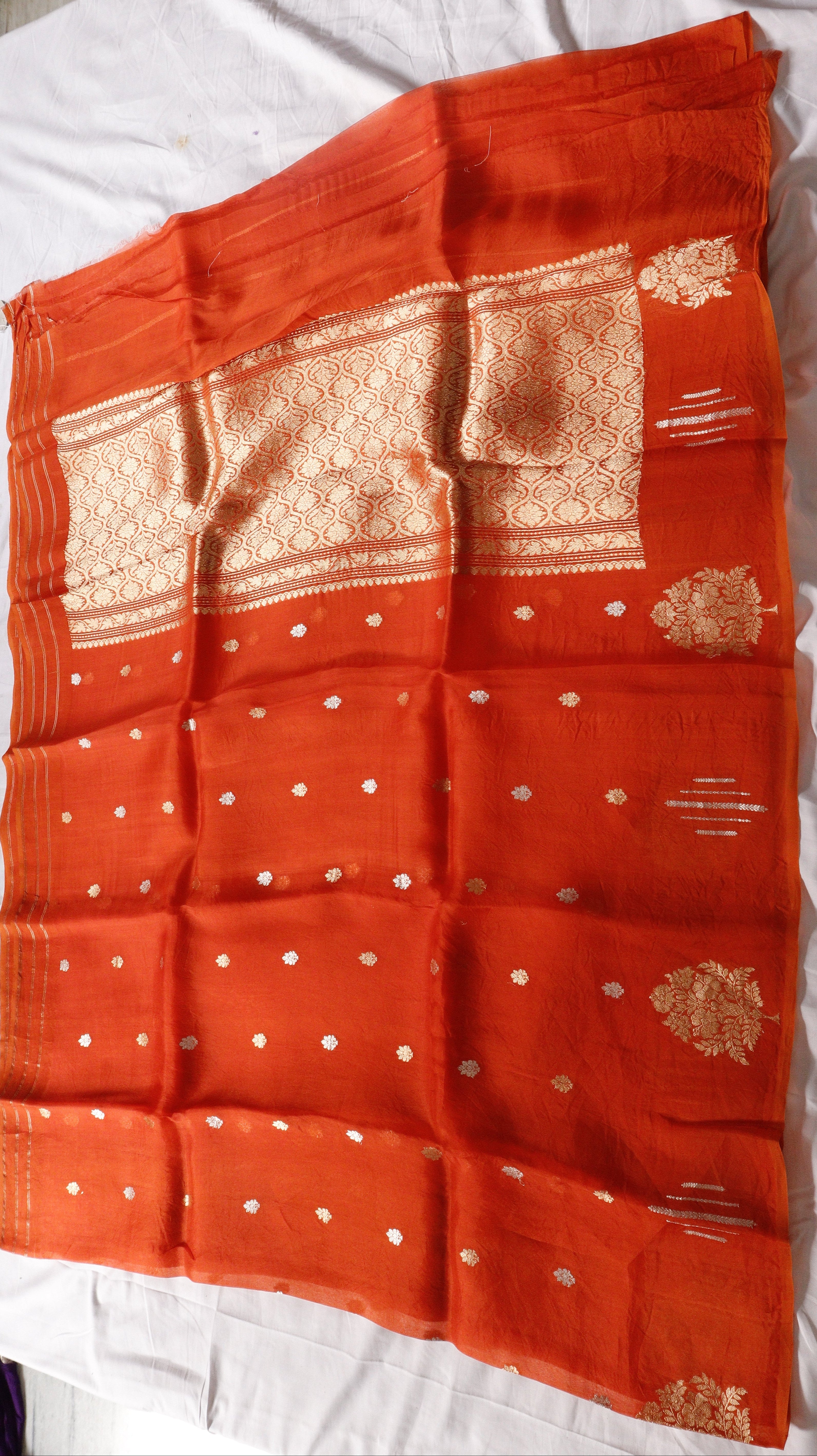 Pre-Order : Handloom Pure Kora Silk Saree