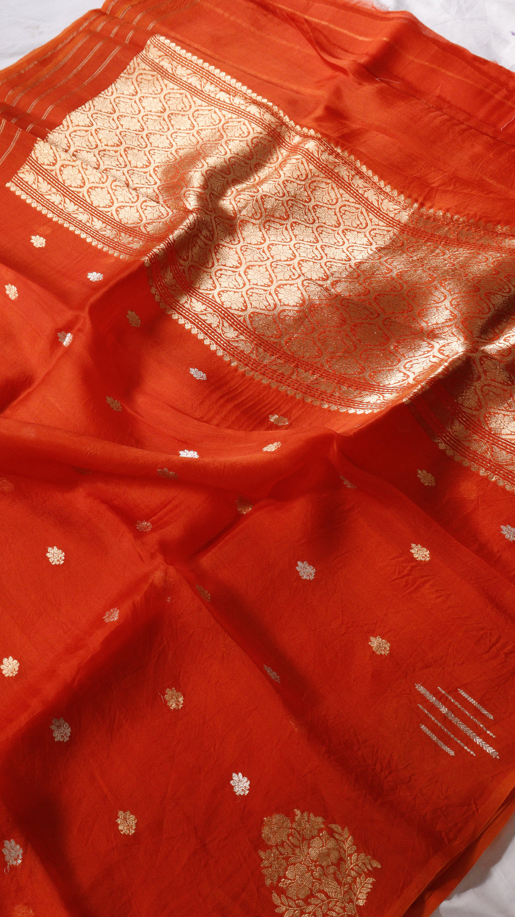 Pre-Order : Handloom Pure Kora Silk Saree