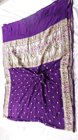 Handloom Pure Khaddi Geogertte Saree with Paithani Border