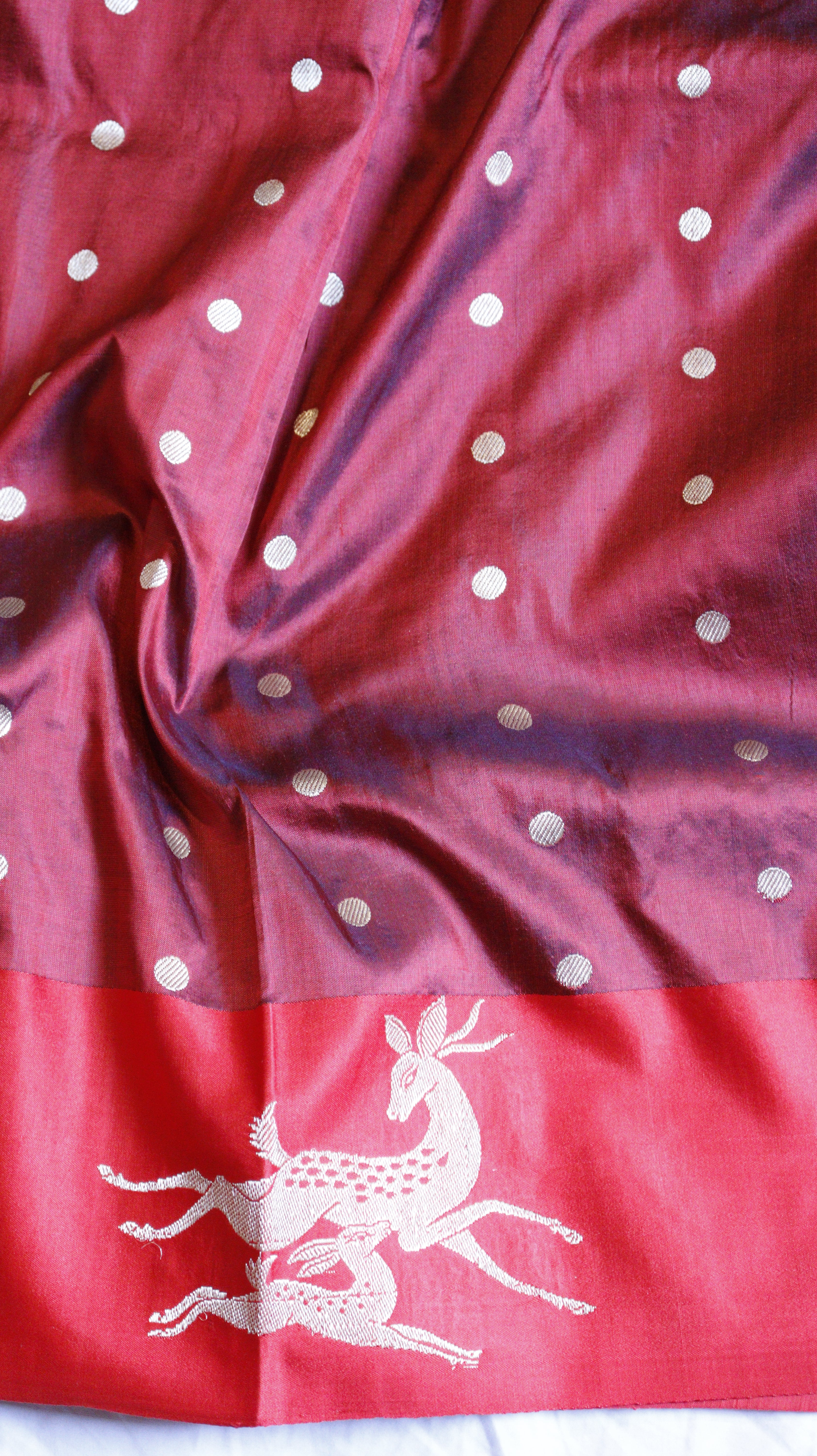 Teal Blue Pure Katan Silk Handloom Saree with Contrast Border