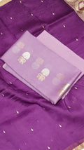 Pre-Order : Lavender Pure Kora Silk Handloom Suit Set