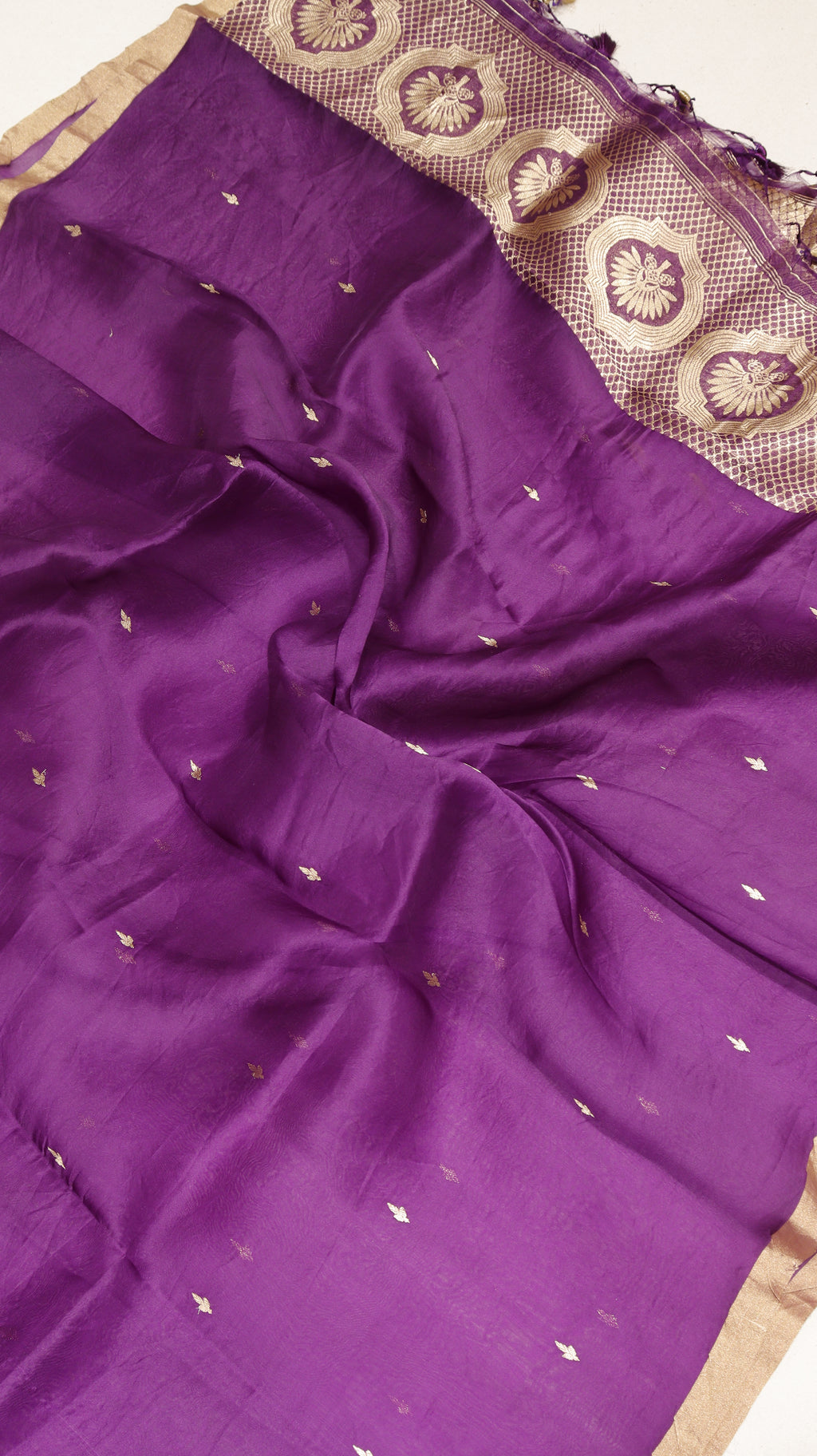 Pre-Order : Lavender Pure Kora Silk Handloom Suit Set