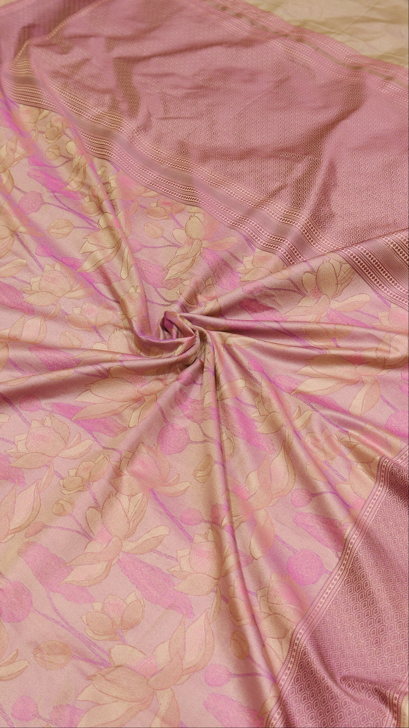 Pure Mulberry Silk Saree with Handloom Dampach Weave