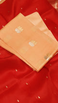 Pre-Order : Pastel Orange Pure Kora Silk Handloom Suit Set
