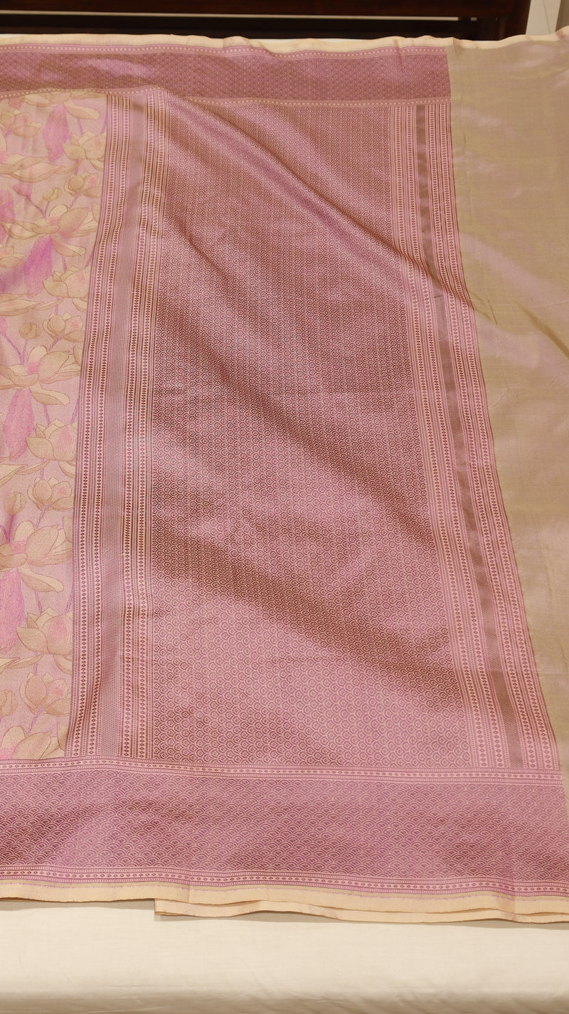 Pure Mulberry Silk Saree with Handloom Dampach Weave