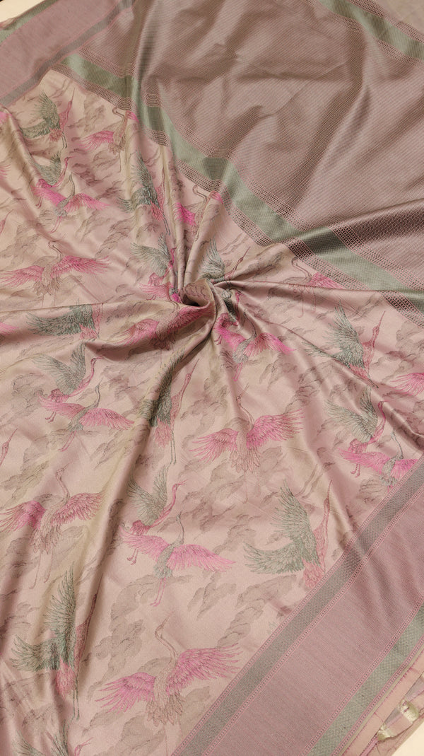 Pure Mulberry Silk Saree with Handloom Dampach Weave