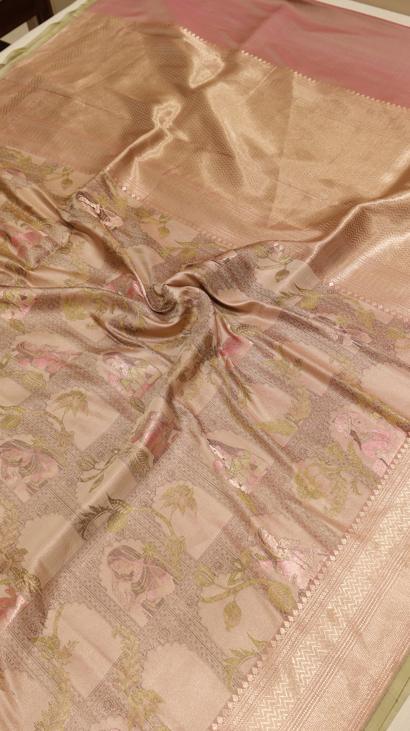 Pure Mulberry Silk Saree with Handloom Dampach Weave