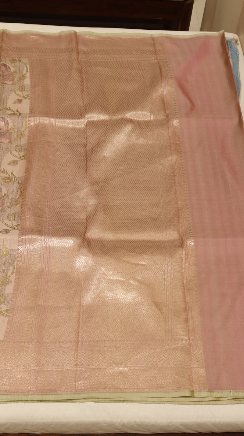 Pure Mulberry Silk Saree with Handloom Dampach Weave