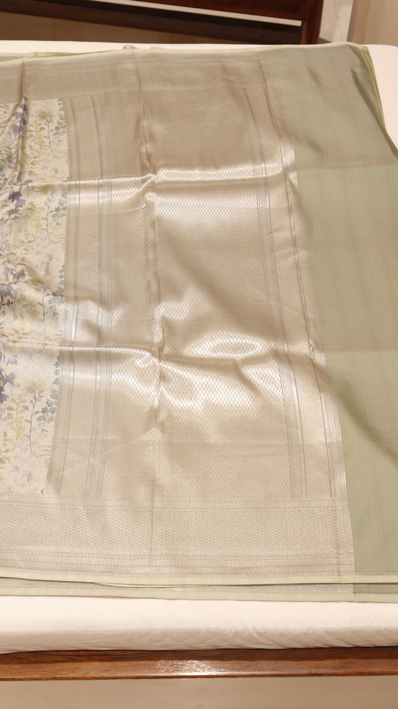 Pure Mulberry Silk Saree with Handloom Dampach Weave