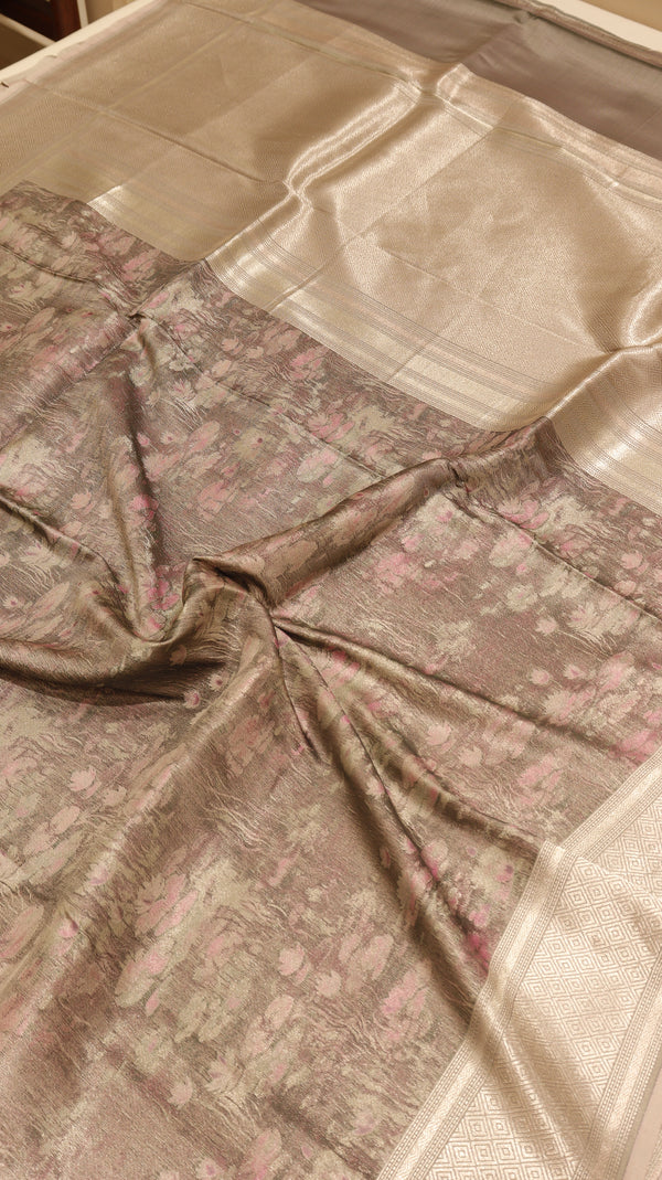 Pure Mulberry Silk Saree with Handloom Dampach Weave