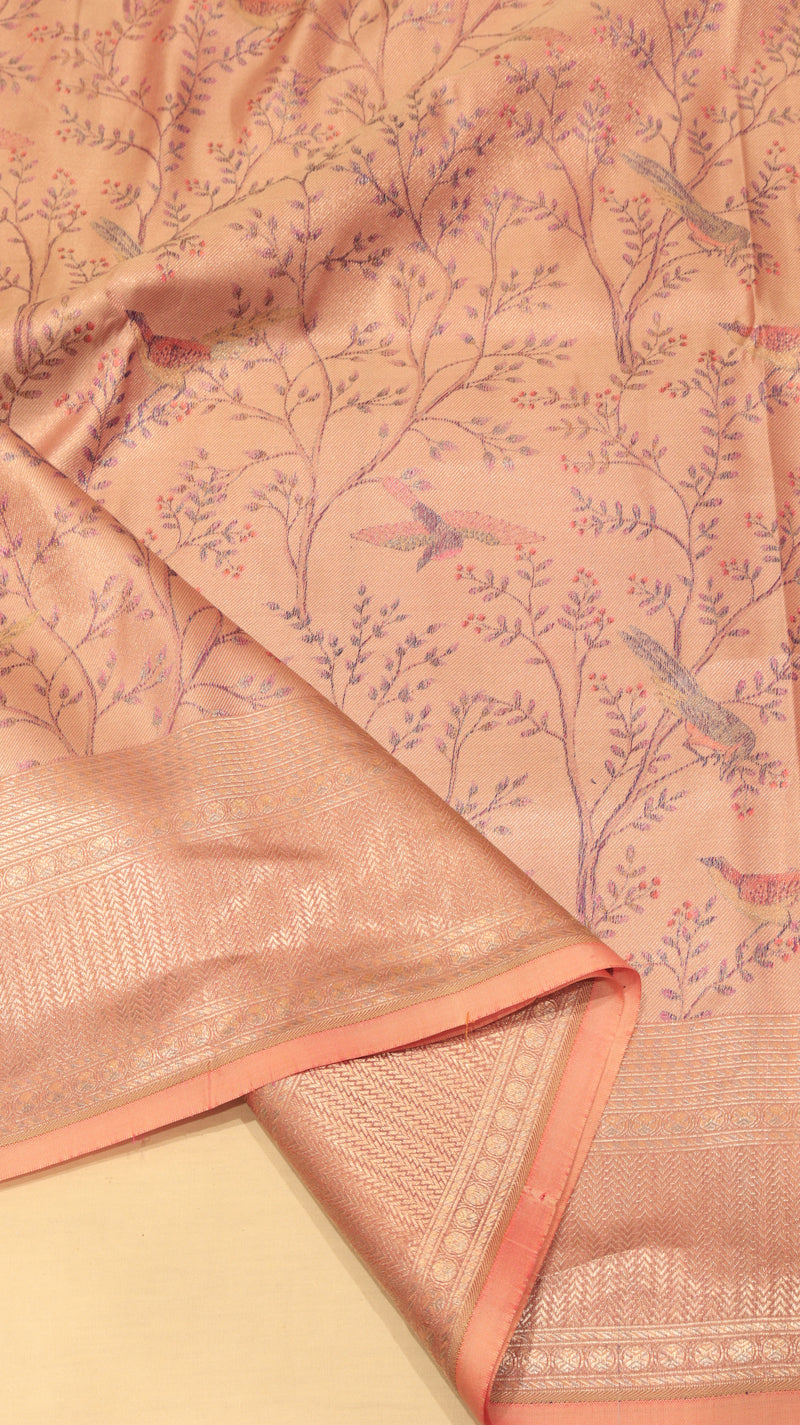 Pure Mulberry Silk Saree with Handloom Dampach Weave