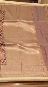 Pure Mulberry Silk Saree with Handloom Dampach Weave