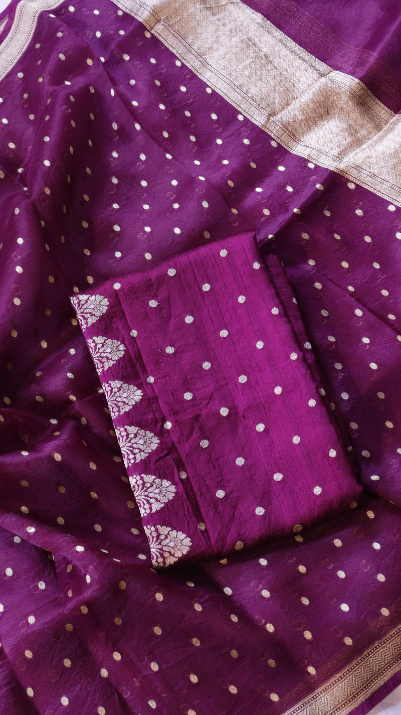 Handloom Pure Tussar Silk Suit Set