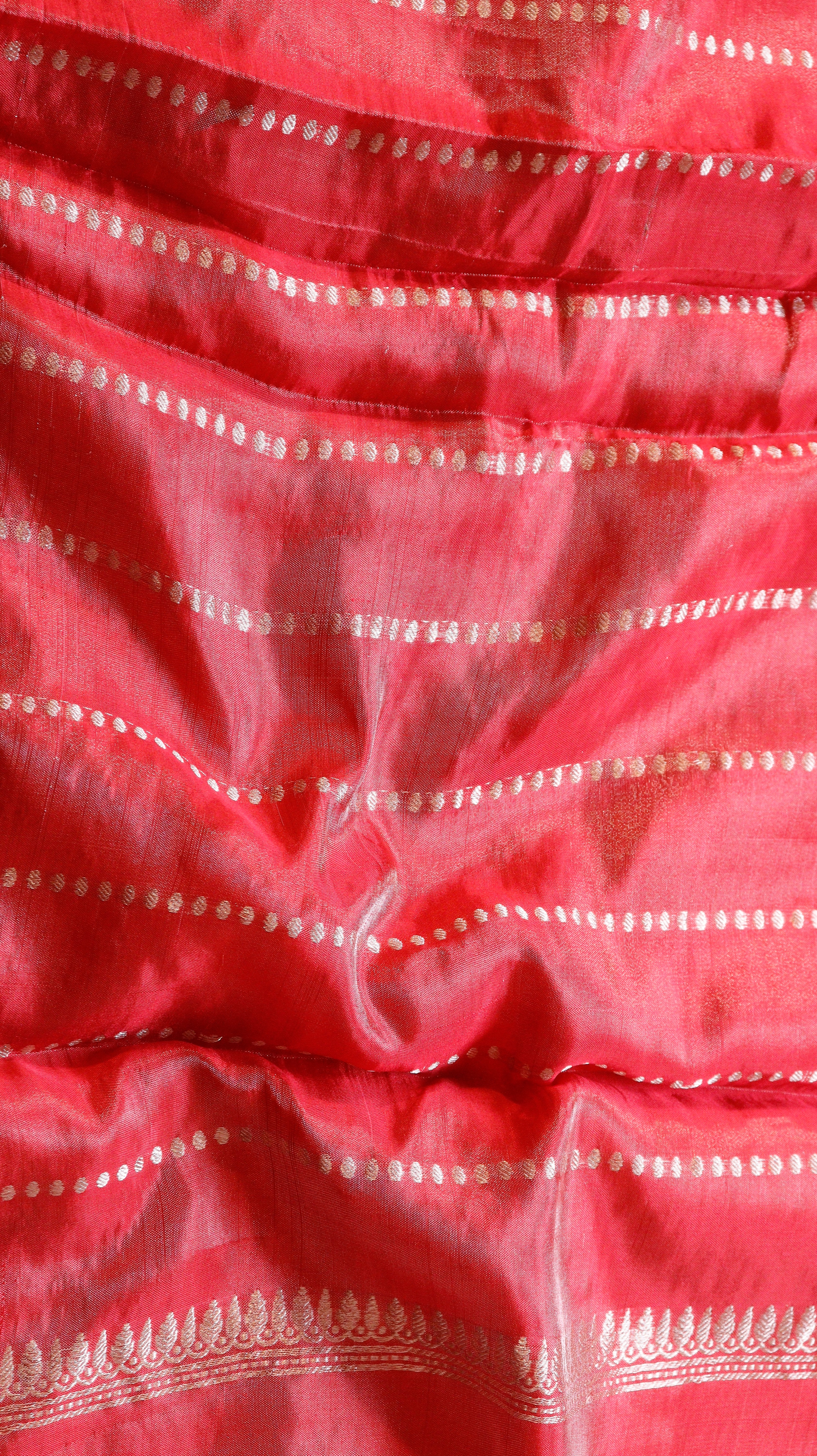 Pre-Order : Yellow Pure Tissue Silk Handloom Saree with Katan Silk Contrast Border