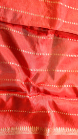 Aqua Pure Tissue Silk Saree with Katan Silk Contrast Border