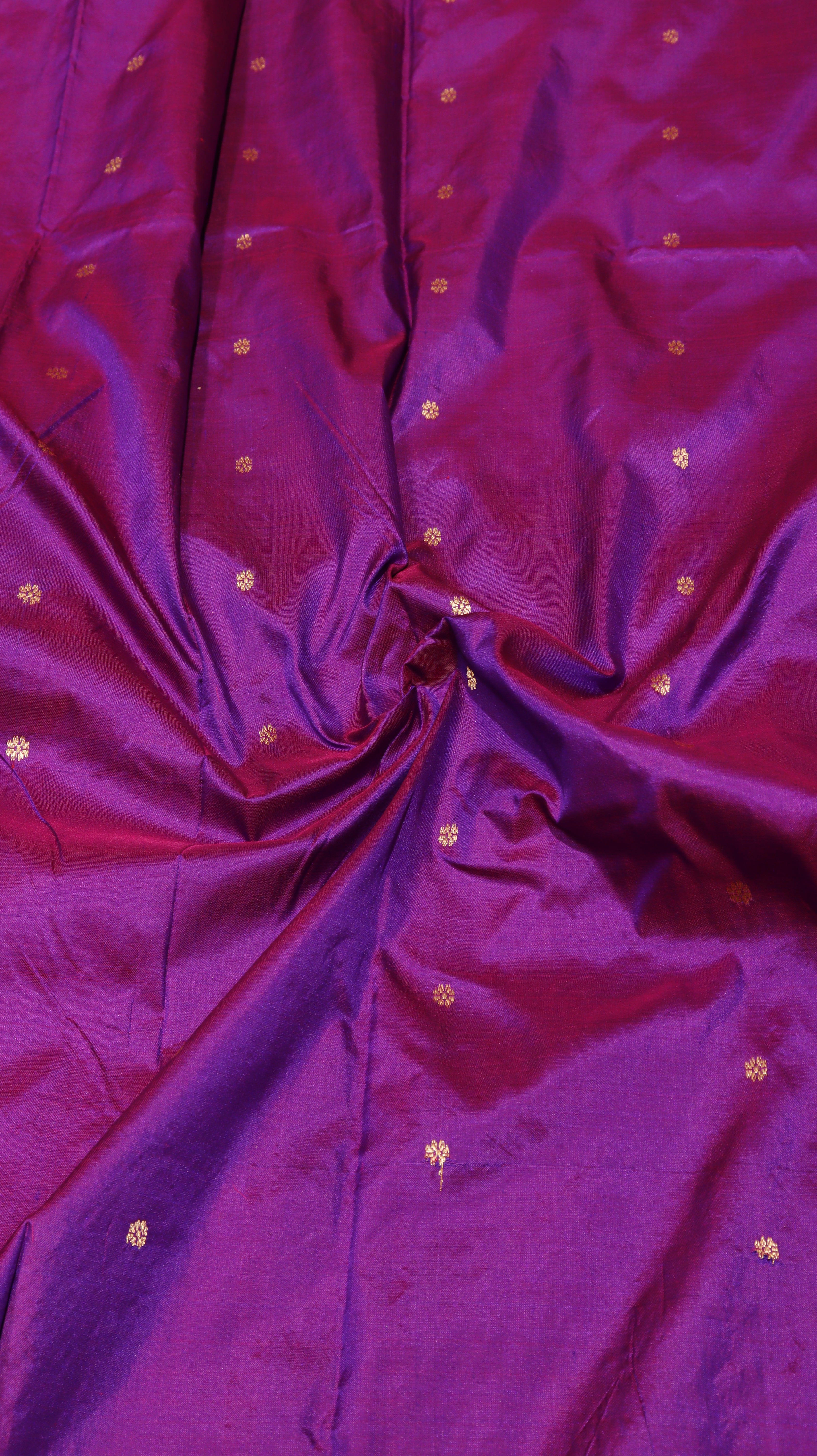 Purple Pure Katan Silk Handloom Saree