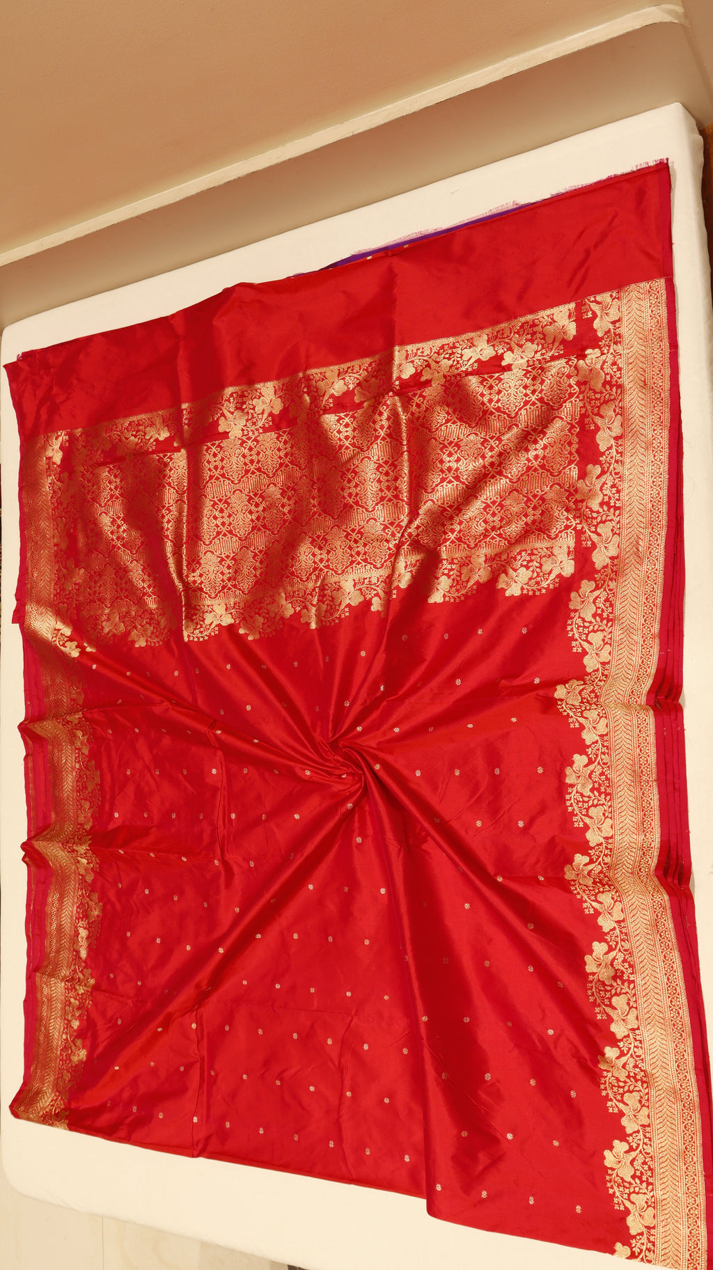 Red Pure Katan Silk Handloom Saree
