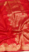 Red Pure Katan Silk Handloom Saree