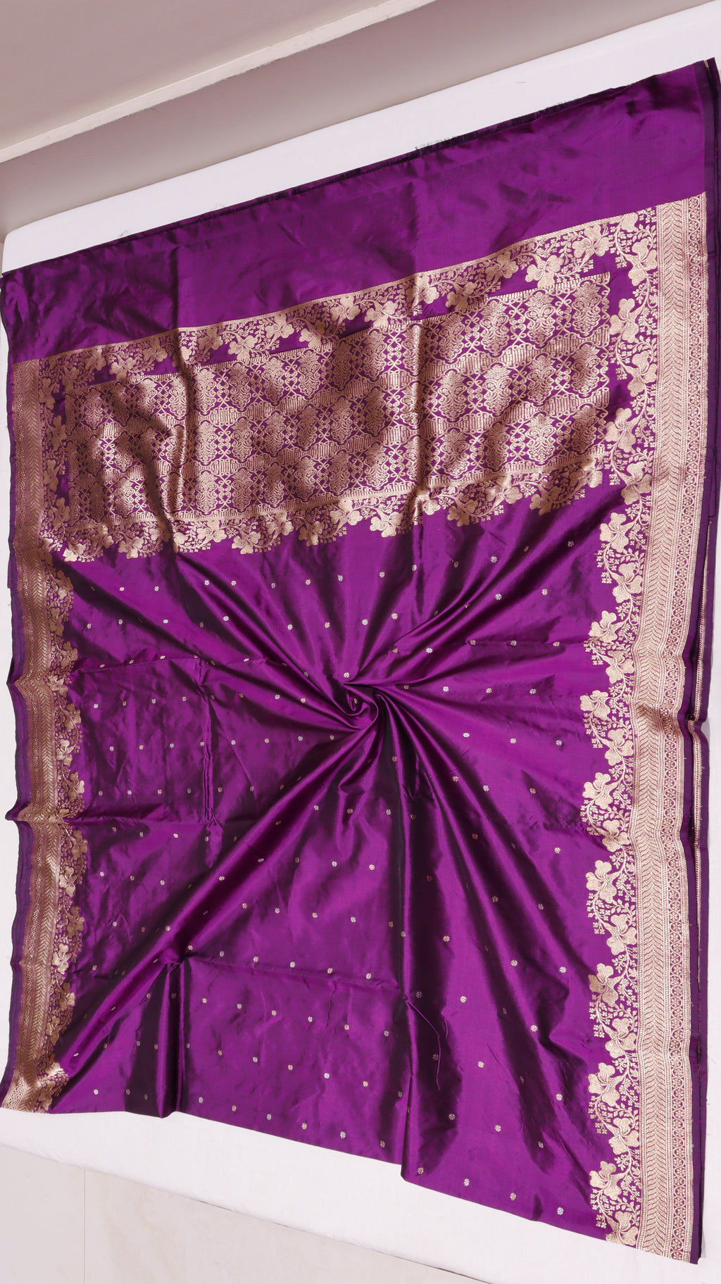 Wine Purple Pure Katan Silk Handloom Saree