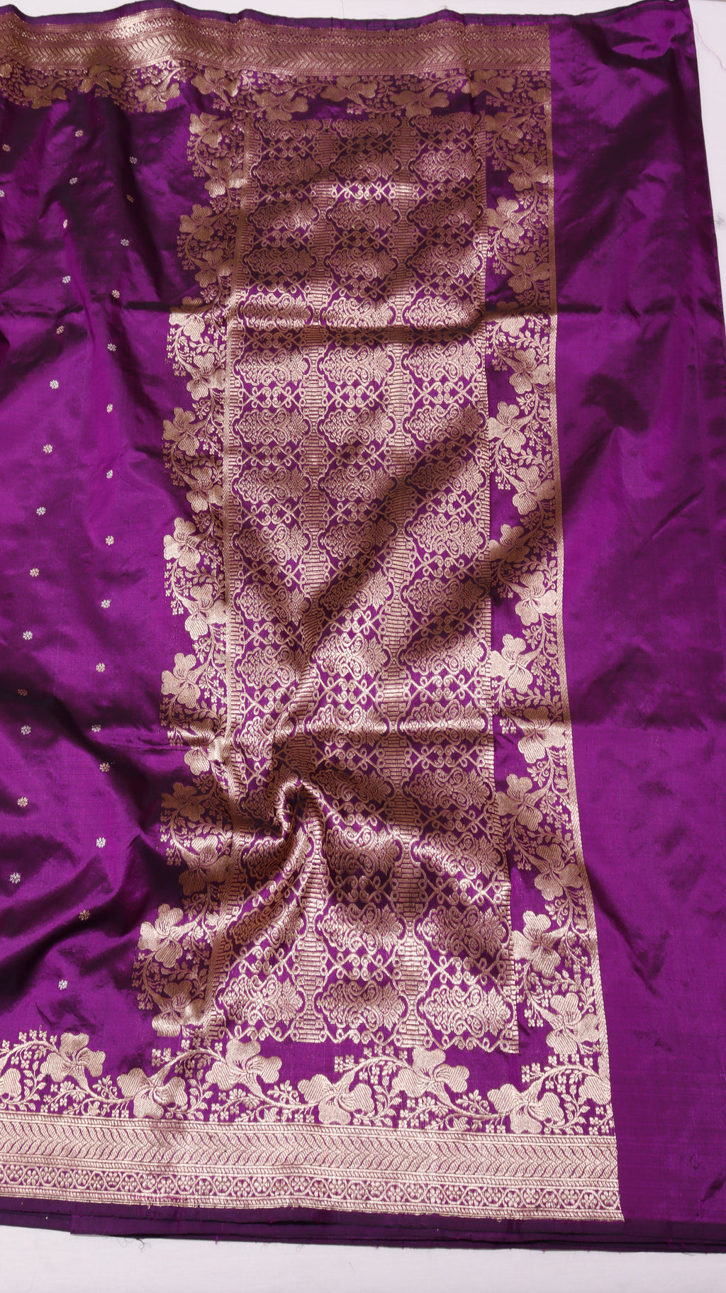 Wine Purple Pure Katan Silk Handloom Saree