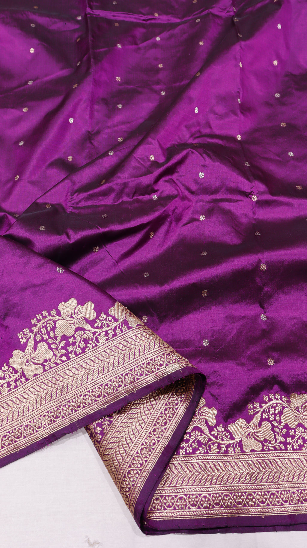 Wine Purple Pure Katan Silk Handloom Saree