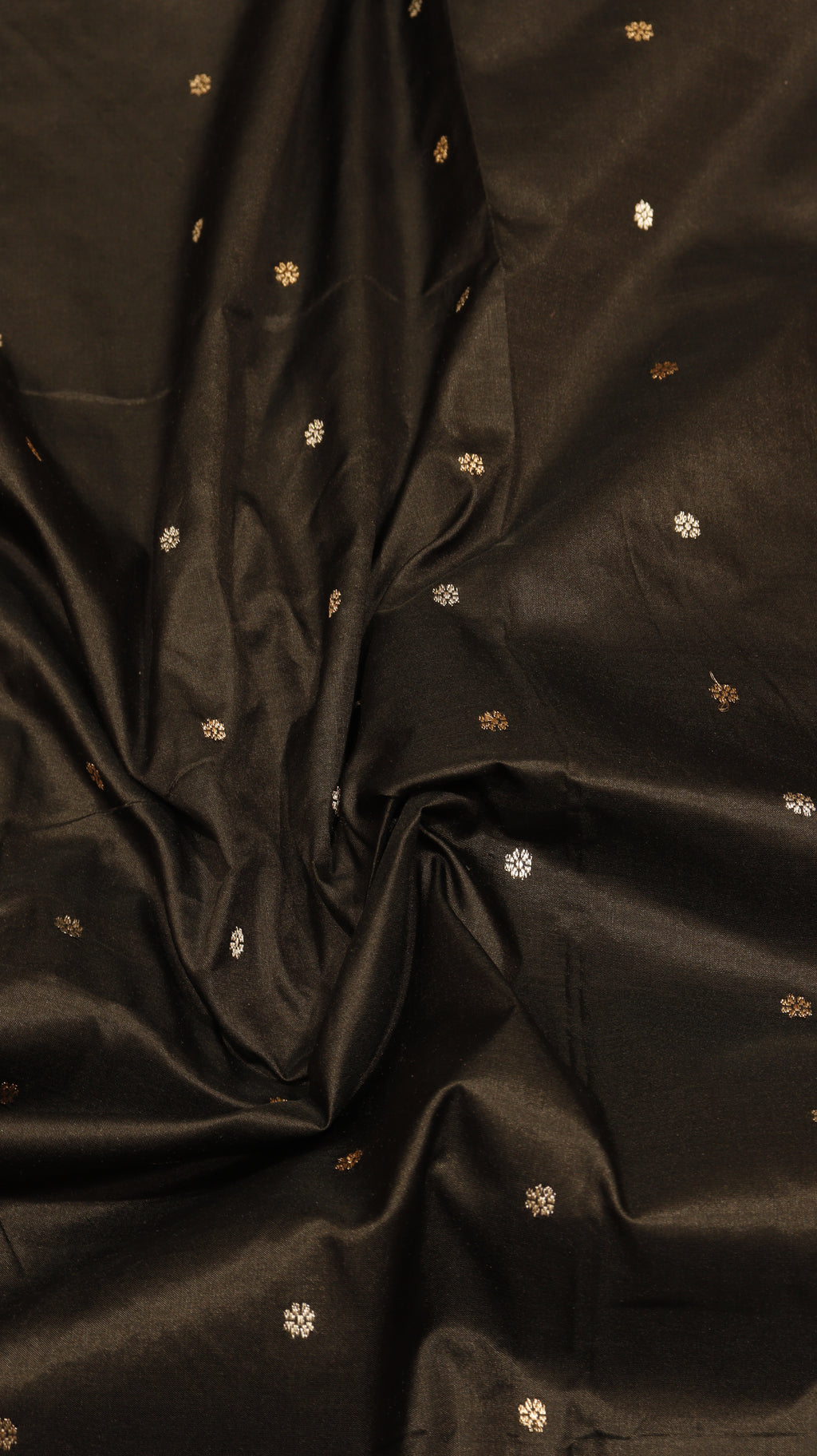 Black Pure Katan Silk Handloom Saree