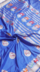 Raw Mango Kadwa Buta Pure Katan Silk Saree