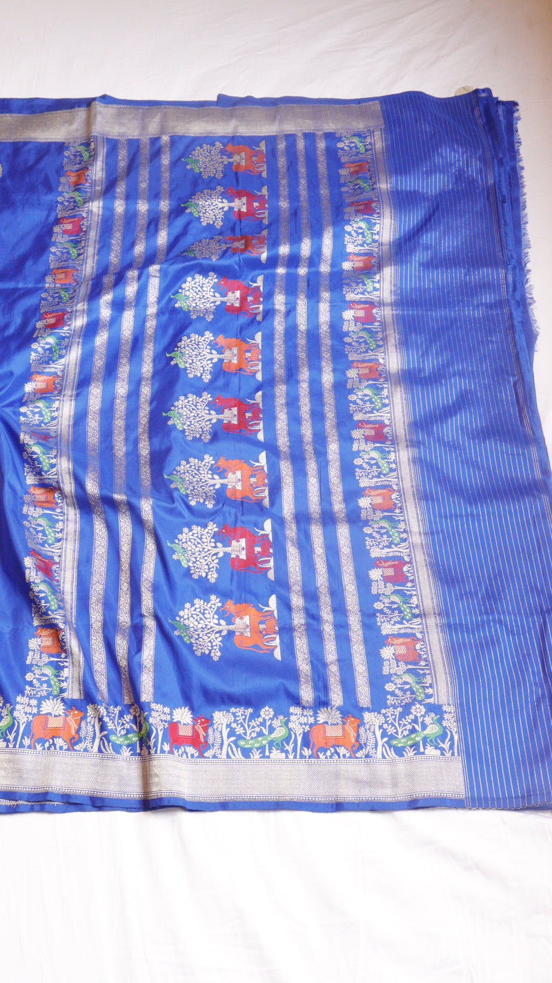Raw Mango Kadwa Buta Pure Katan Silk Saree