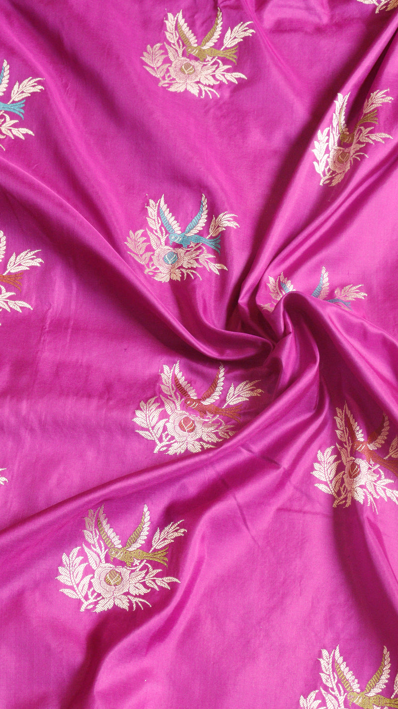 Raw Mango Kadwa Buta Pure Katan Silk Saree