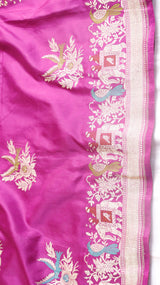 Raw Mango Kadwa Buta Pure Katan Silk Saree
