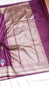 Raw Mango Kadwa Buta Pure Katan Silk Saree
