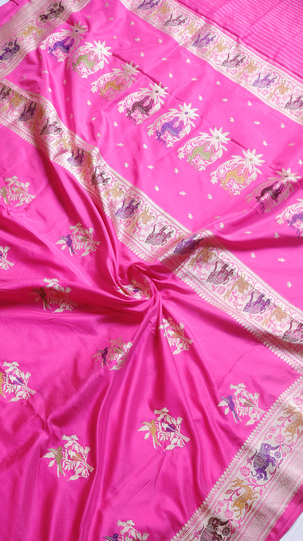 Raw Mango Kadwa Buta Pure Katan Silk Saree