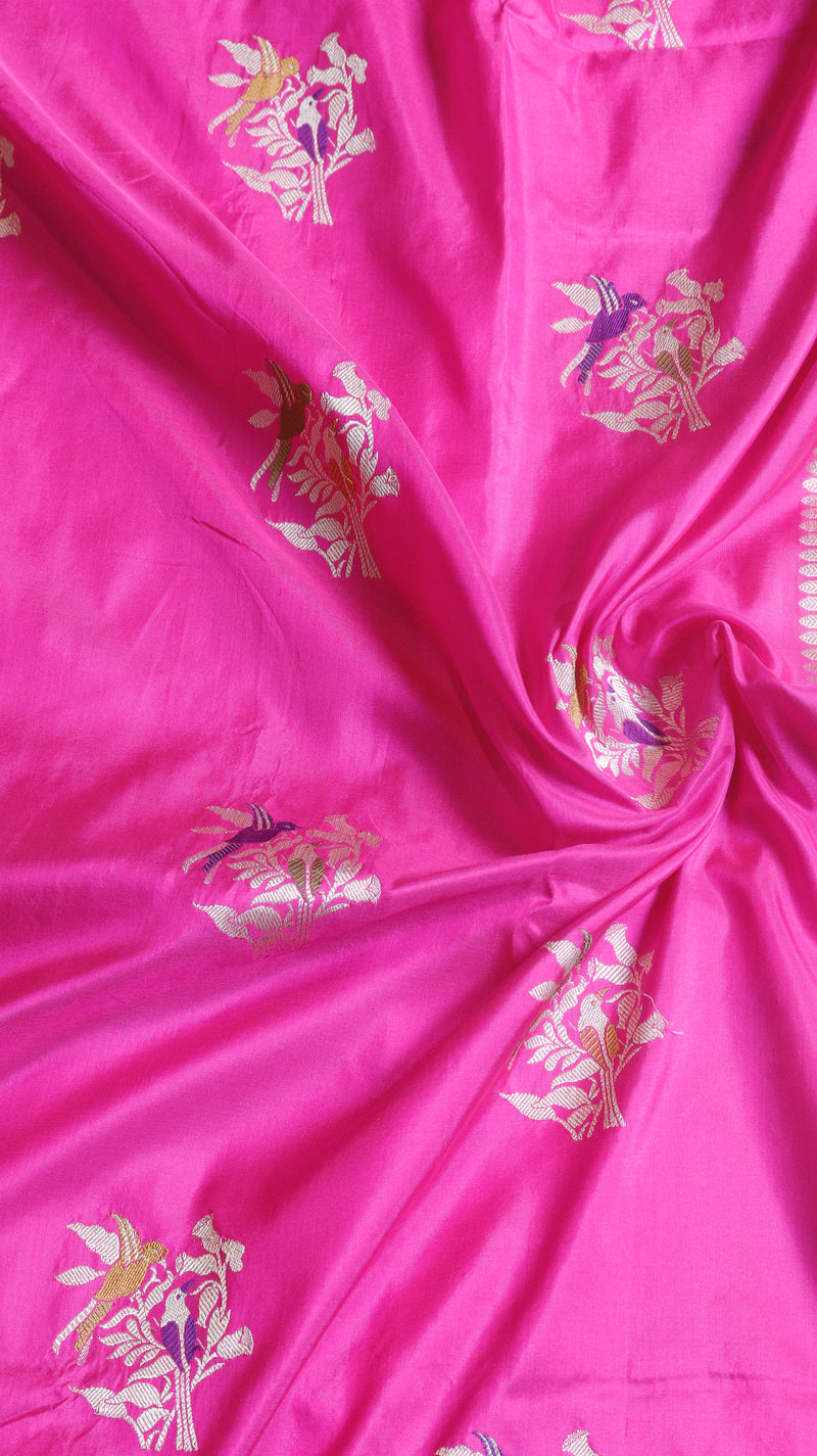 Raw Mango Kadwa Buta Pure Katan Silk Saree
