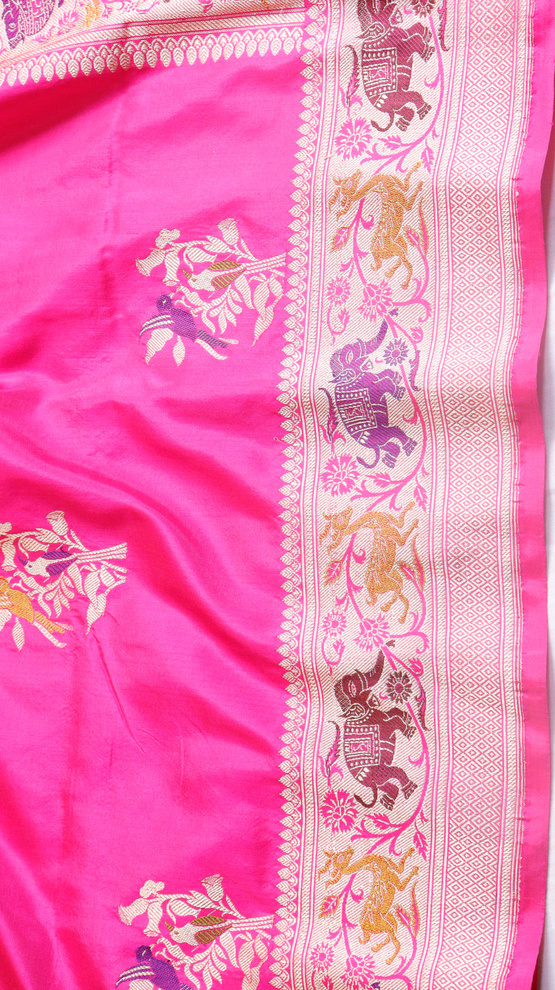 Raw Mango Kadwa Buta Pure Katan Silk Saree