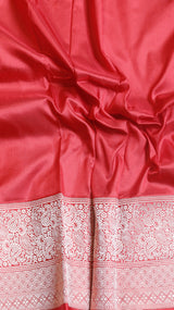 Magenta Pure Katan Silk Handloom Saree with Broad Border